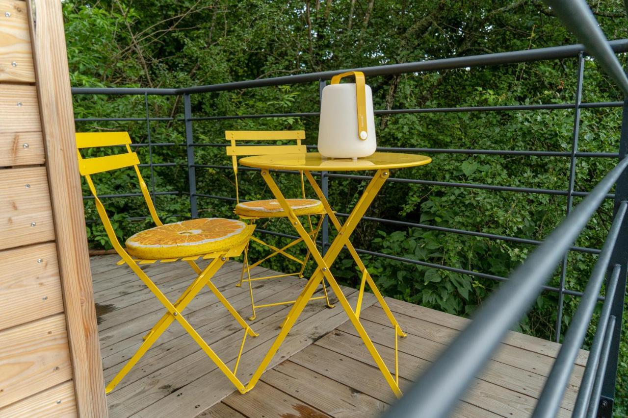 Le Moonloft Insolite Tiny-House Dans Les Arbres & 1 Seance De Sauna Pour 2 Avec Vue Panoramique Osenbach Exterior foto