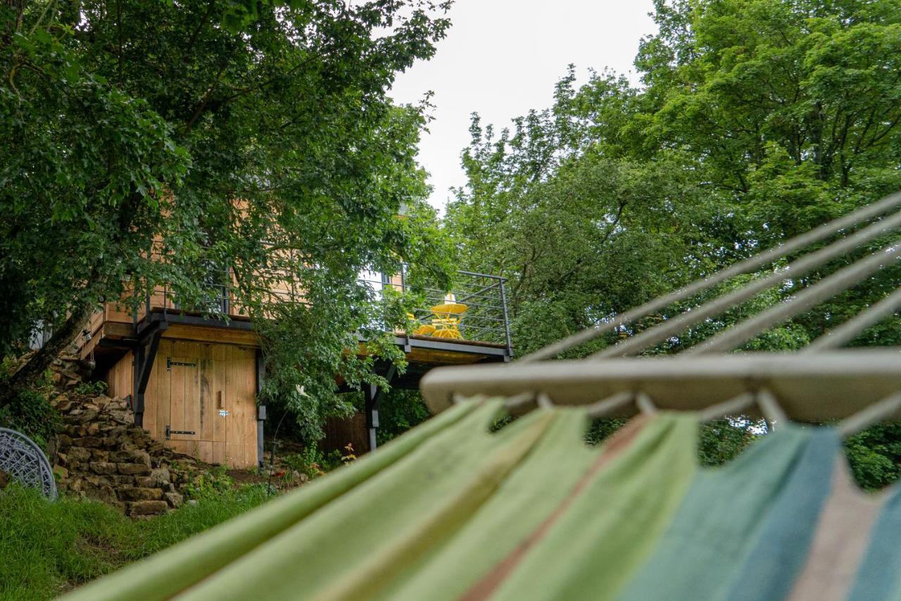 Le Moonloft Insolite Tiny-House Dans Les Arbres & 1 Seance De Sauna Pour 2 Avec Vue Panoramique Osenbach Exterior foto