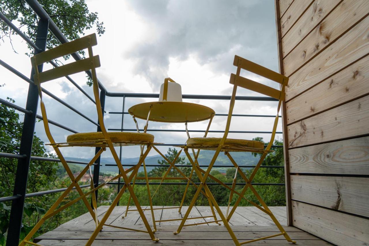 Le Moonloft Insolite Tiny-House Dans Les Arbres & 1 Seance De Sauna Pour 2 Avec Vue Panoramique Osenbach Exterior foto